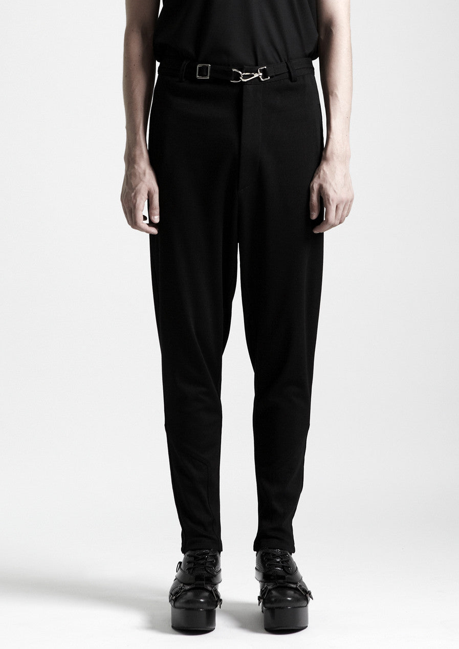 Sweat Pants With Metal Buckle